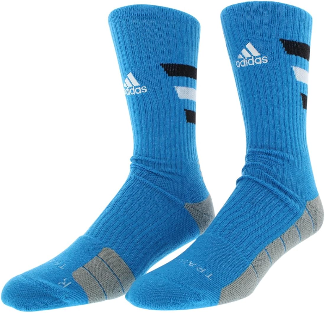 Amazon.com : Adidas Men's Team Speed Traxion Basketball Socks Large (Size 9.5-12) Blue, White 