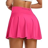 JoyGirl Womens Tennis Skirt with Shorts Pleated Golf Skorts with Pockets High Waisted Athletic Workout Running Skirts
