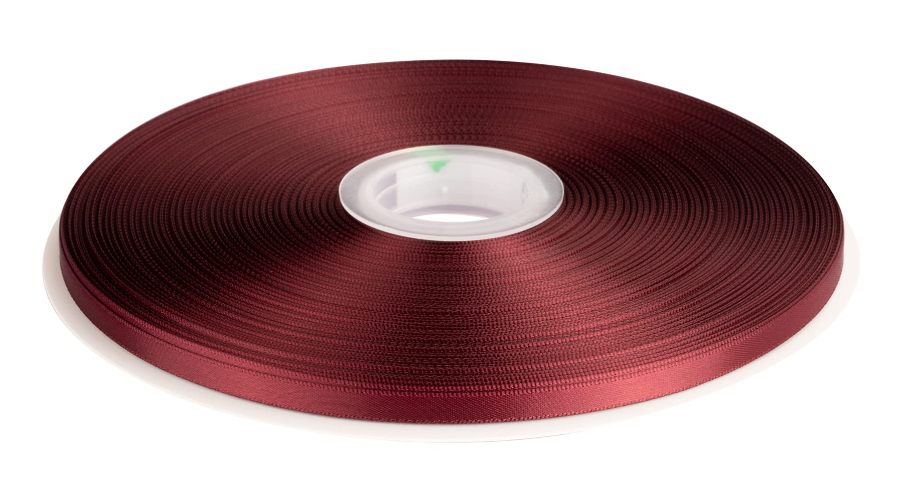 Double Faced Satin Ribbon, 6mm X 91M, Solid Polyester Ribbon for Gift Wrapping, Crafts, Wedding Party Ceremony Decoration, Floral Arrangement, Sewing (Burgundy)
