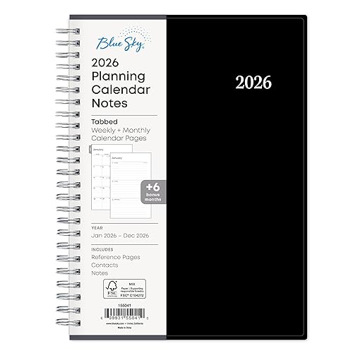 Blue Sky 2026 Weekly And Monthly Planner Calendar Notes Includes blue-sky-2026-weekly-and-monthly-planner-calendar-notes-includes