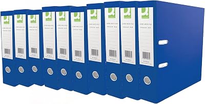 Q-Connect KF20020 Lever Arch File Polypropylene Blue 70 mm A4 Pack of 10