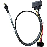 𝐃𝐢𝐋𝐢𝐧𝐤𝐞𝐫 PCIe Gen4 𝐒𝐥𝐢𝐦𝐒𝐀𝐒 4X to 𝐔.𝟐 𝐍𝐕𝐌𝐞 Adapter,𝐒𝐅𝐅-𝟖𝟔𝟓𝟒 38P to 𝐒𝐅𝐅-𝟖𝟔𝟑𝟗 68P Cable with Power, 75CM