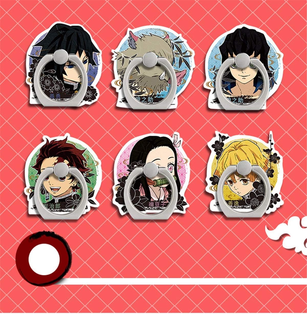 Amazon 鬼滅の刃 スマホリング冨岡義勇 炭治郎 禰豆子 嘴平 伊之助 第五人格 胡蝶 しのぶ 竈門禰豆子 我妻善逸 煉獄 柱 時透無一郎 アニメ 萌えグッズホールドリングキャラクター 薄型 かわいい360 回転 タブレットホールドリング スマートフォン用ホールドリング