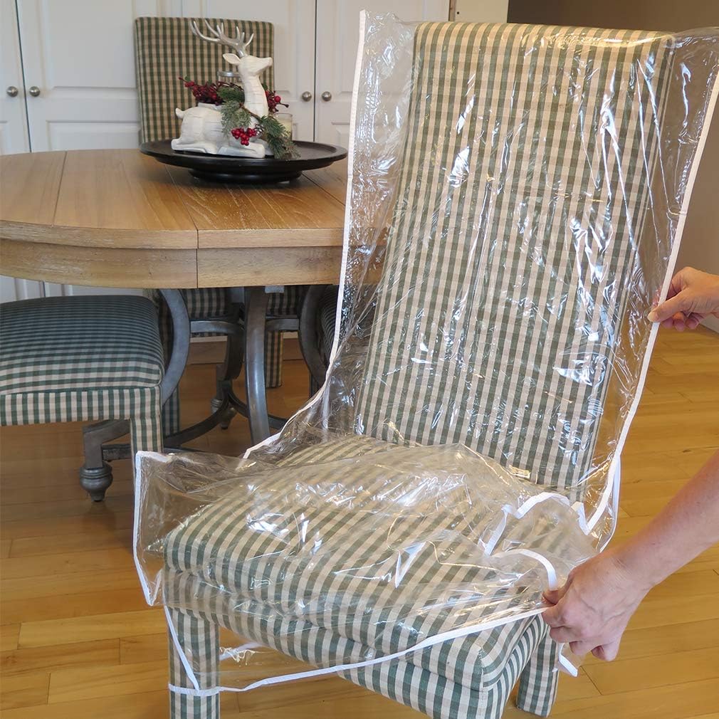 Evelots Dining Room Chair Protector-Clear-No Dust/Spill/Pet Hair/Pet Claws-Set/4: Home & Kitchen