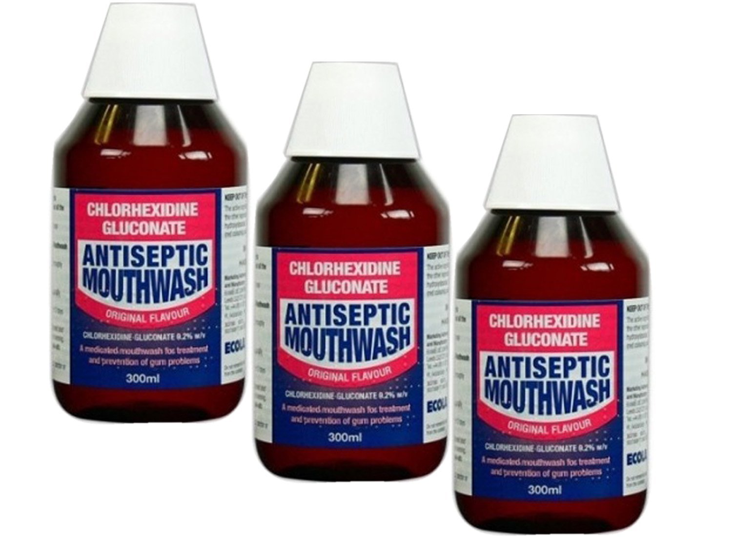 Chlorhexidine Gluconate Antiseptic Mouthwash Original Flavour 300