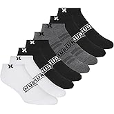 Hurley Mens 8 Pack Sport Cushioned Low Cut Socks