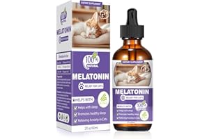 FHZRLP Cat Melatonin,Melatonin for Cats, Cat Tranquilizer to Anxiety Relief for Feline and Stressful Emotions, Cats Sleep Aid, Promotes Relaxation and Restful Sleep