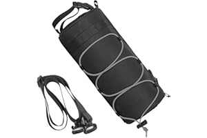 Bestookits Bike Handlebar Bag Bicycle Handle Bar Bag Handy Front Bike Bags Handlebar Storage Pouch Pack with Shoulder Strap Little Mountain Road Bike Barrel Bag (Gray)