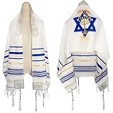 Ohmique Tallit Prayer Shawl with Bag, Soft Fabric 70"x 20" Tallit Prayer Cloth Israel for Men &amp; Women