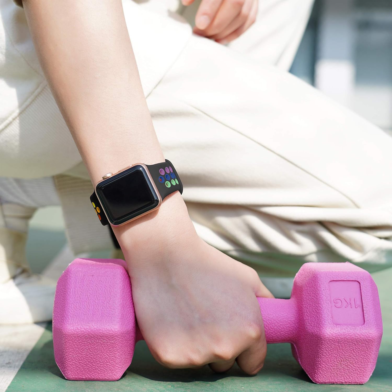 Epova Silicone Sport Strap Compatible with Apple Watch Strap 38mm 40mm 41mm 42mm - Image 4