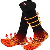 SVPRO Rechargeable Heated Socks for Men Women Electric Battery Operated Heated Socks 3 Heat Settings Warm Winter Socks for Sport Outdoor Indoor Thermal Foot Warmers