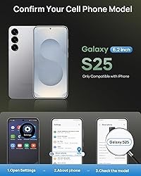 SIXBOX for Samsung Galaxy S25 Case Wallet, Built-in