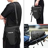 MOSISO Motorcycle Tail Bag 10L Waterproof PU Leather with Shoulder Strap Black view 5