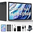 Android 14 Tablet, 2025 Latest Tablet 10 inch 128GB Storage 1TB Expandable 14GB RAM, 4G Sim Slot Tablets with keyboard Support 5G WiFi Bluetooth 5.0 GPS, 7000 mAh, Octa-Core Processor, FHD IPS Display