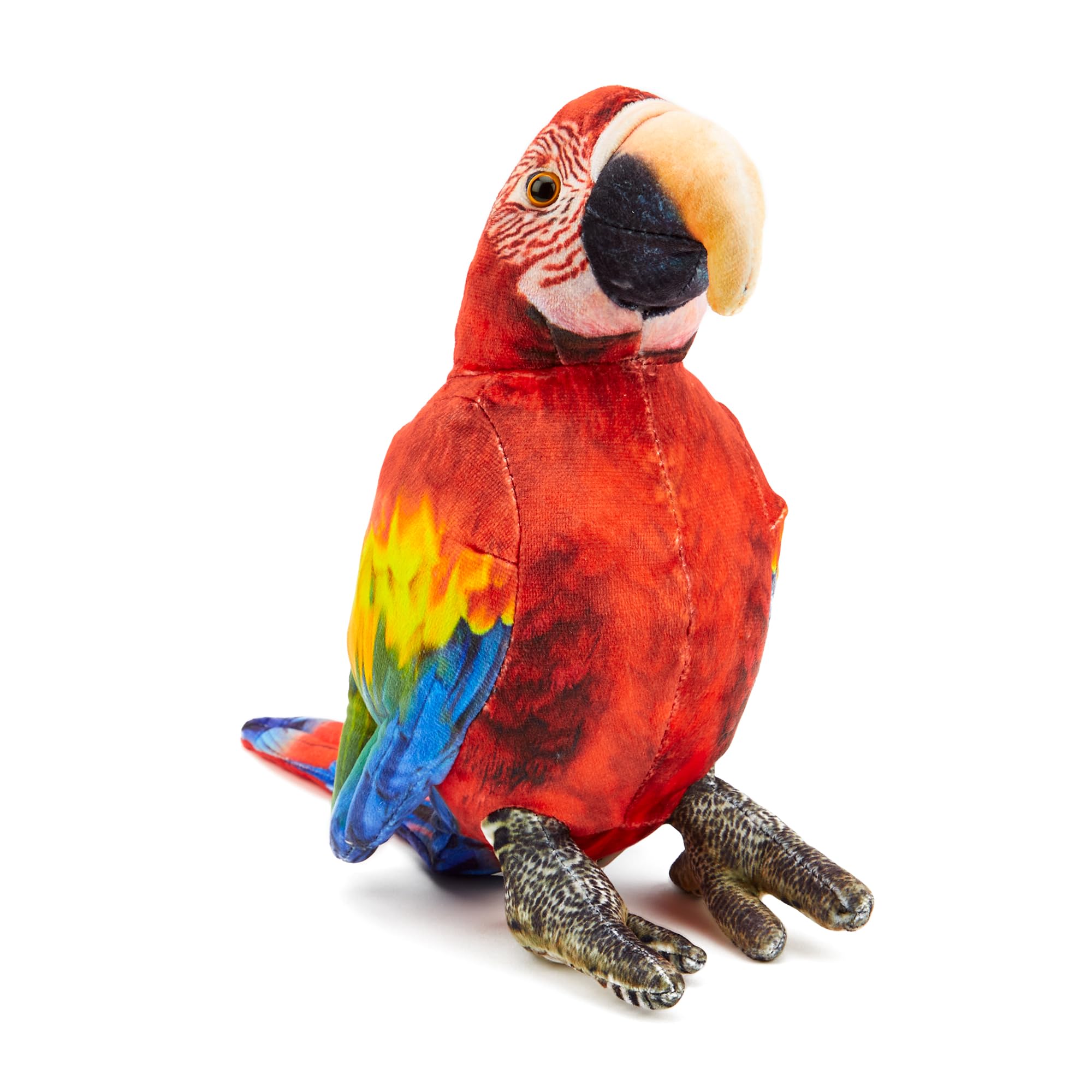 Zappi Co - Children's Realistic Soft Cuddly Plush Toy Animal - Perfect Playtime Companions for Children with Lifelike Detail featured Tiktok (28cm Length) (Scarlet Macaw Parrot) — image 1