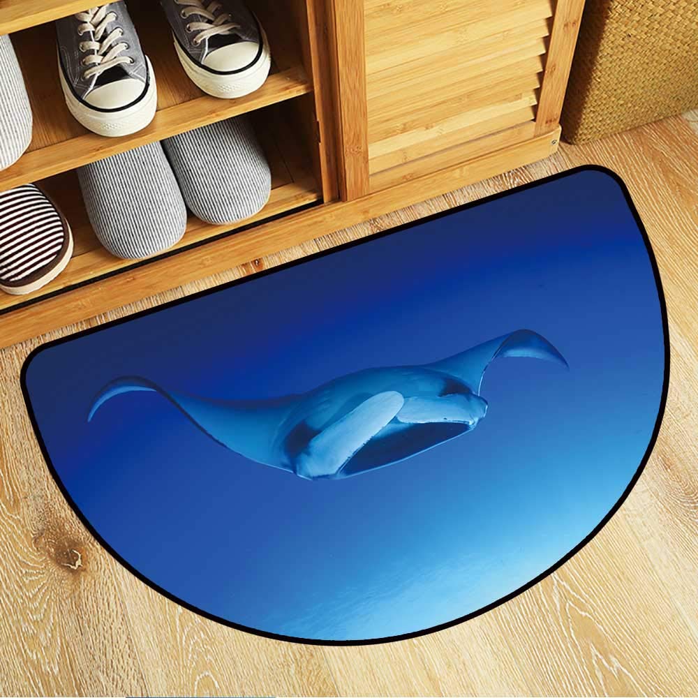 Tablecovers Home Half Moon Door Mat Manta Ray Provides Protection