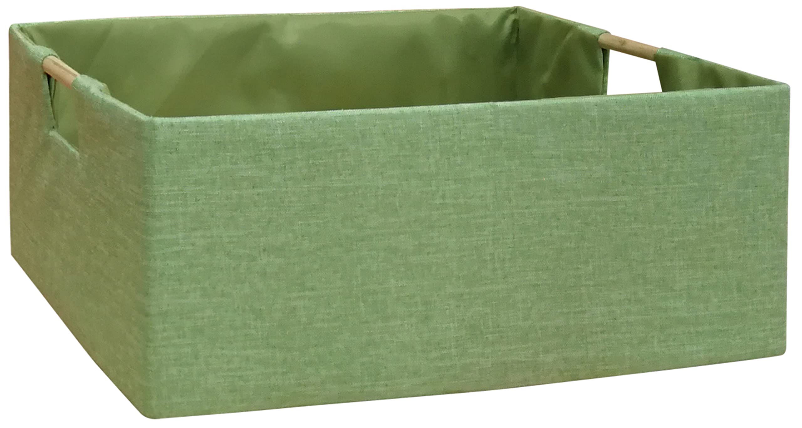 Photo 1 of FUULOXE Storage Bin for Shelves Rectangle Closet Baskets Foldable Box with Handles Black Storage Boxes for Home Office Car Dormroom Green