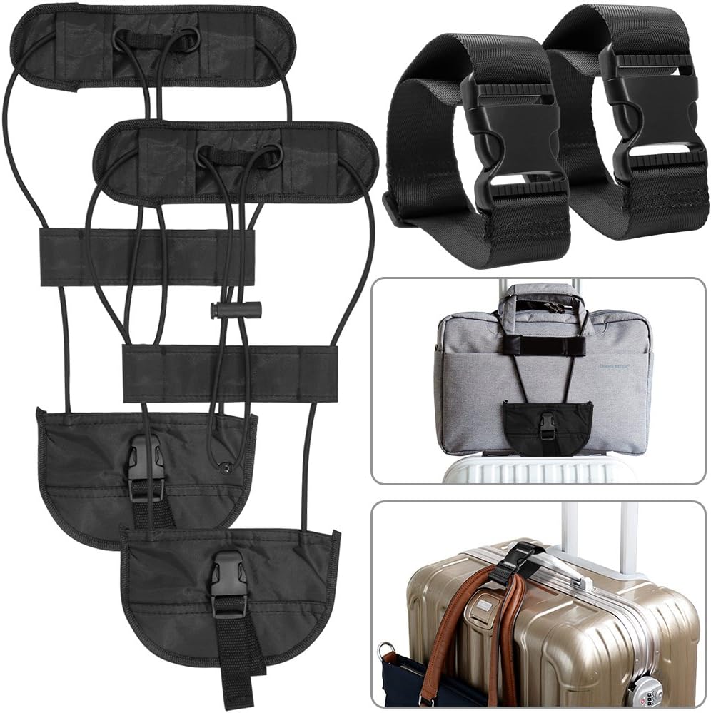 Cinghia Add-A-Bag Per Valigia – 2 Pezzi – Cintura Da Imballaggio E Collegamento Bagagli