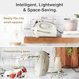 VonShef Hand Mixer Electric Whisk 300W 5 Speeds 2 Beaters 2 Hooks Cream view 6