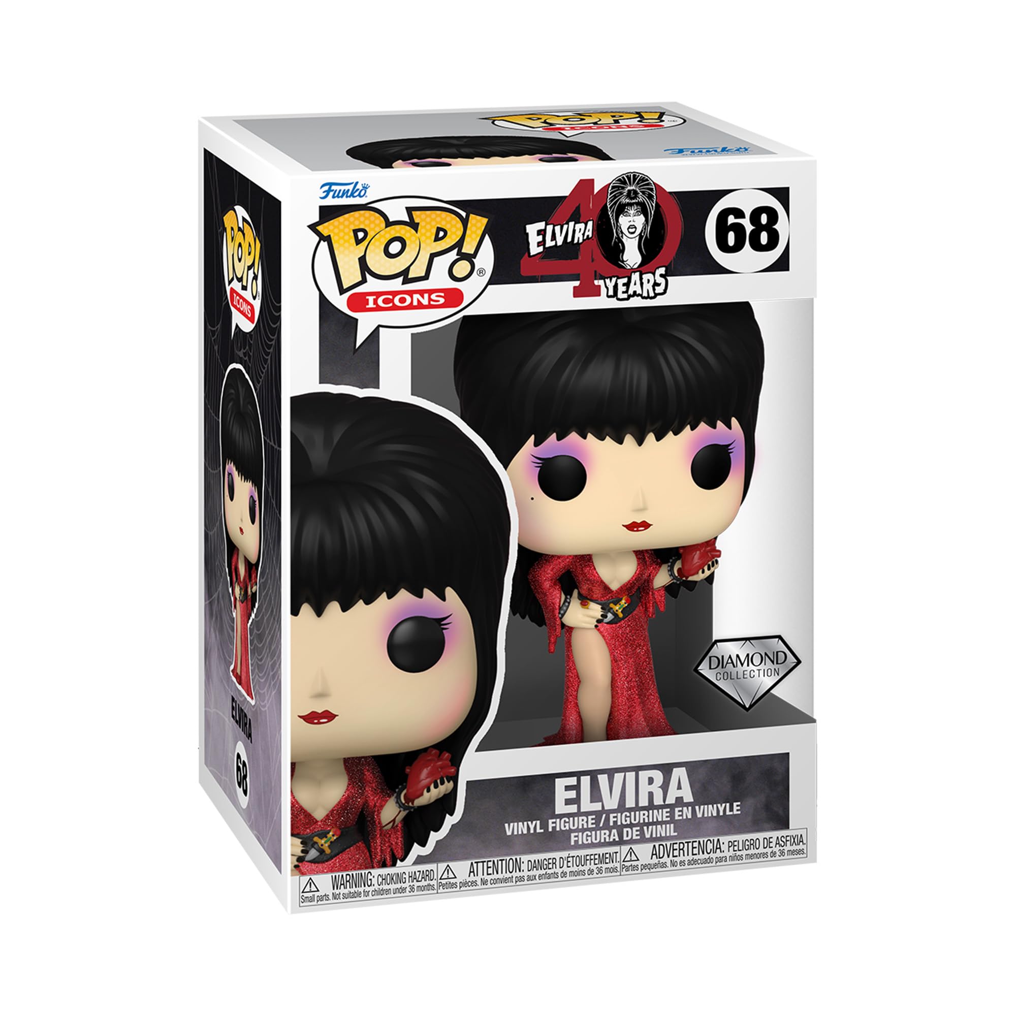 Funko Pop! Icons: Elvira Mistress Of the Dark 40th - Elvira Mistress Of the Dark - Collectable Vinyl Figure - Gift Idea - Official Merchandise - Toys for Kids & Adults - Music Fans