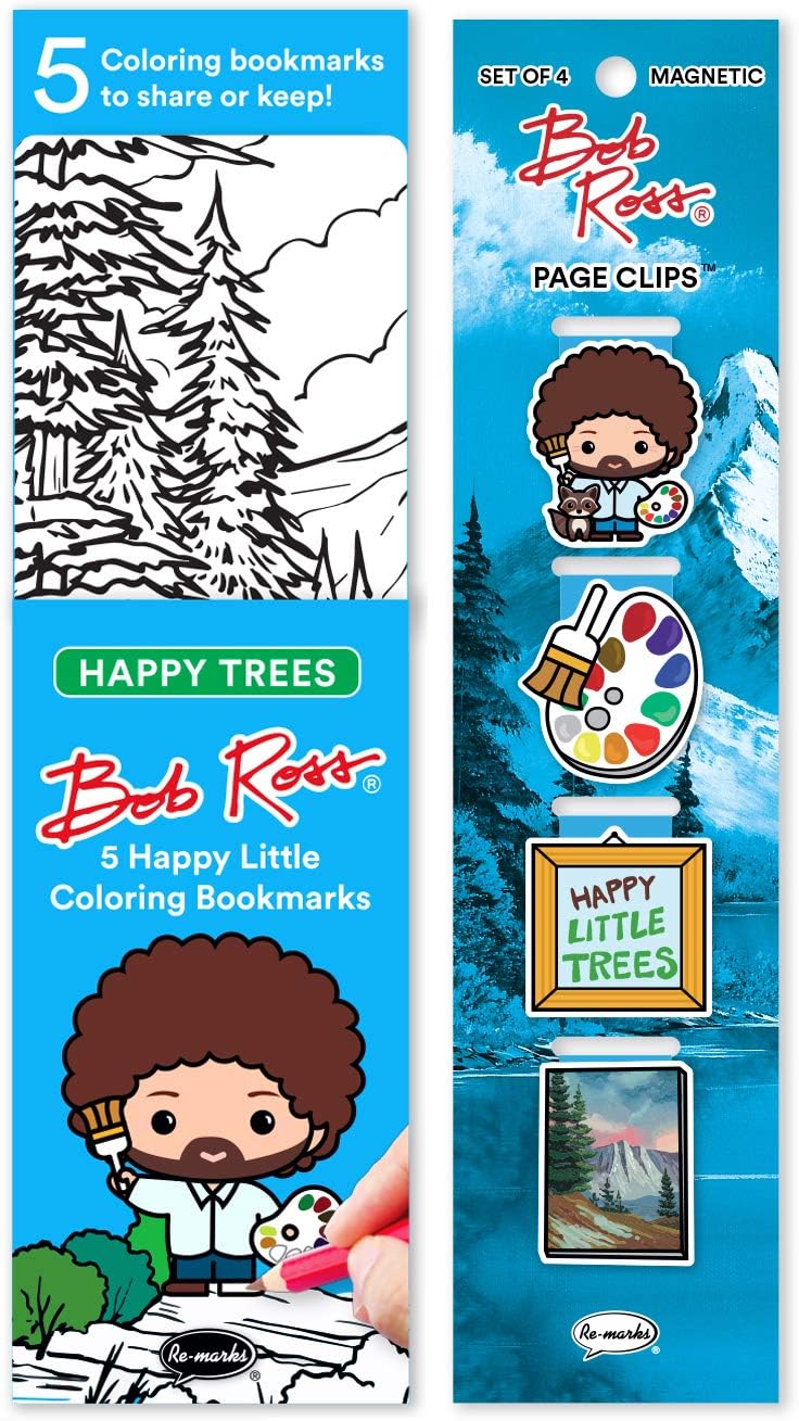 Remarks Bob Ross Gift Set of 9 Bookmarks Includes 4