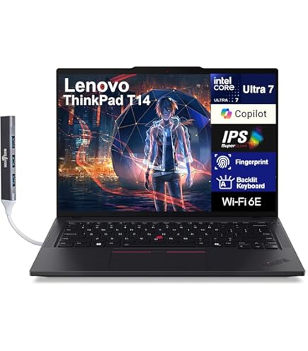 Amazon.com: LENOVO ThinkPad T14 Gen 5 Business Laptop, 2024, 14