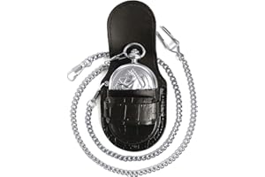 KAEVUD Fullmetal Alchemist Pocket Watch Suit FMA Set Clock Leather Case Protector Holder Waist Bag with Gift Box