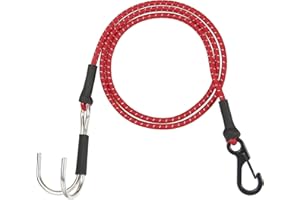 RXZIXYL 1/10 RC Crawler Elastic Force Escape Rope,Kinetic Winch Strap, 1/10 Scale RC Accessories Rescue Trailer Hook for Axial SCX10 Traxxas TRX4 Upgrade Parts (Red)