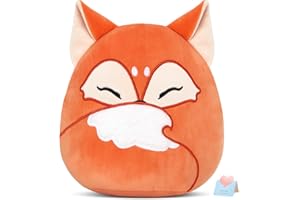 Glow Guards 12-Inch Red Fox Plush Pillow Cute Fox Stuffed Animal Soft Plush Toy Stuffed Animals Birthday Gift for Boys Girls Kids