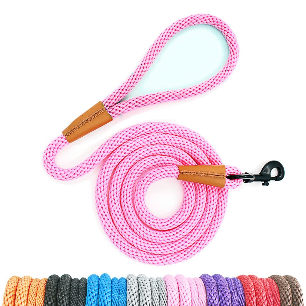 lynxking Dog Leash Slip Rope Lead Leash Strong Heavy Duty Braided Rope No Pull Training Lead Leashes for Medium Large and Small Dogs
