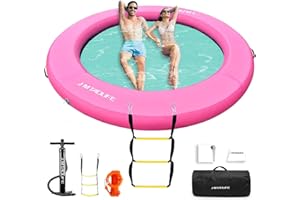 HMTAOLIFE Inflatable Water Hammock Floating Dock,Round Floating Ring Inflatable Floating Hammock for Lake Boat Pool Ocean,Round Swimming Pool Float Hammock for Adults