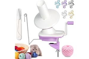 TATIWOO Yarn Ball Winder, Yarn Winder for Crocheting, Yarn Spinner, Tension Ring and Clippers, Wool Winder Knitting, Winding Up Large Yarn Cake Winder, The Helper for Knitting Enthusiast