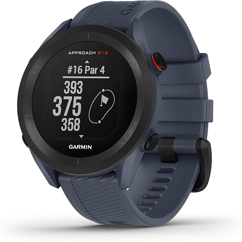 Garmin Approach S12 44mm GPS Golf Watch Granite Blue 43,000 Courses