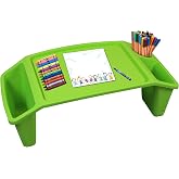 Basicwise QI003253G Kids Lap Desk Tray, Portable Activity Table, Green, 1 Piece