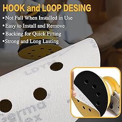 POTUINOM 100PCS 5 Inch 8 Hole Sanding Discs 800