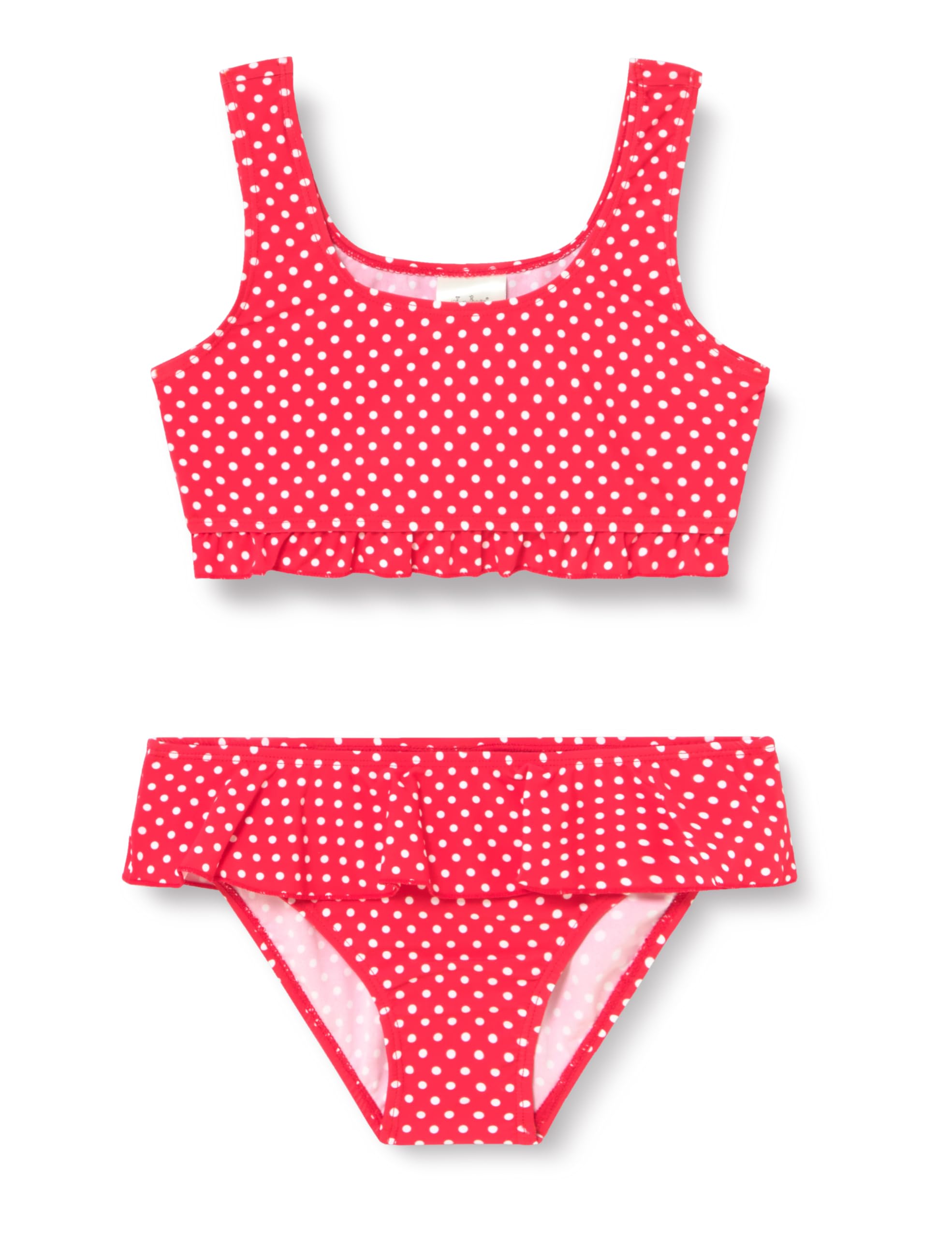 Playshoes Girl's UV Protection Bikini Points Bikini, Red (Original), 9 Years