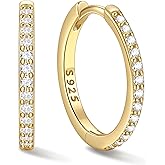 ChicSilver 925 Sterling Silver Hoop Earrings for Women, Small Hoops, 6-20MM | Hypoallergenic huggie earrings for sensitive ears; cubic zirconia hoop earrings and small hoop earrings for women.