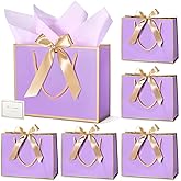DOYIDE 30 Pcs Thank You Gift Bags with Tissue Paper, 9x7x3.1in Paper Gift Bags with Handles, Gift Wrap Bags with Bow Ribbon for Wedding Birthday Baby Shower Bridesmaid Party