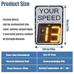 Solar Speed Measurement Signs, 20"x27" Radar Speed