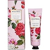 Mistral Luxe Hand Cream – Lychee Rose, 2 fl oz | Moisturizing Hand Lotion for Women with Shea Butter & Almond Oil | Fast-Absorbing, Non-Greasy Formula – Floral Scent | Travel Size Hydrating Handcream