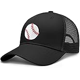 Cool Embroidered Pattern Baseball Cap,Adjustable Fit Trucker Caps,Quick-Dry Comfort Gift for Men Women Accessory-Black