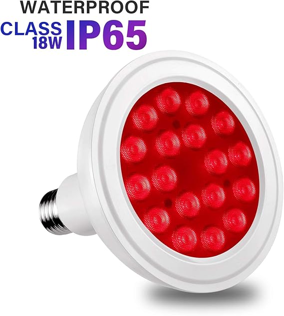 Luxbird 18W PAR38 All Deep Red 660nm Waterproof LED Grow Light Bulb