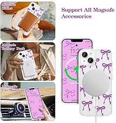 UEEBAI Magnetic for iPhone 14 & iPhone 13 Case, Bow