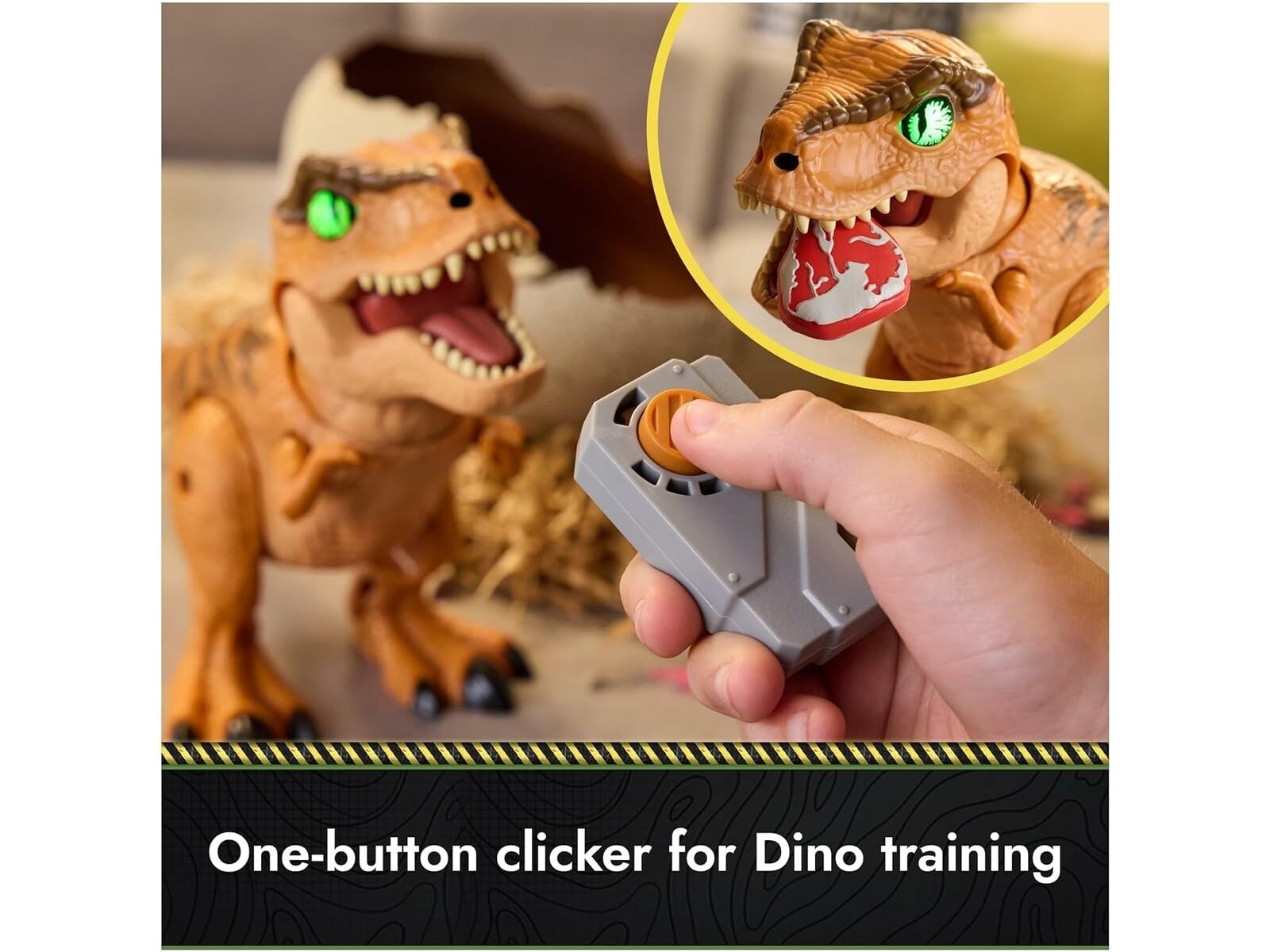 Jurassic World Interactive Toy Dinosaur & Egg, Hatch & Train Your own Baby Dino with 100+ Sounds & Reactions, Kids Toys for Boys & Girls Aged 5 & Up