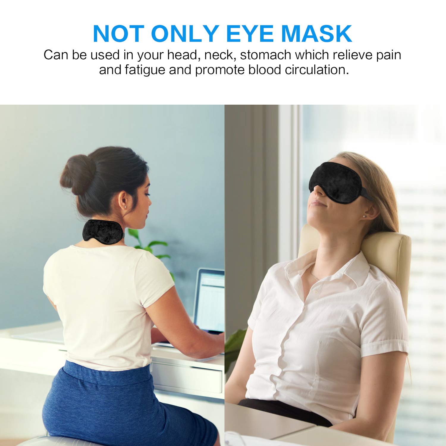 Heated Eye Mask for Dry Eyes, Natural Material Hot Eye Compress Heat Eye Mask for Blepharitis, Dry Eye, Eye Fatigue