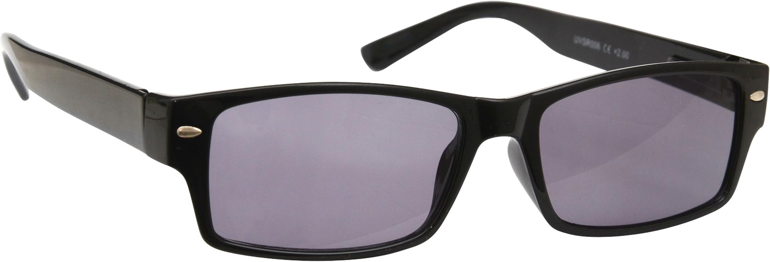 The Reading Glasses Company Black Sun Readers UV400 Mens Womens Spring Hinges S6-1 +1.50