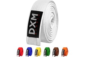 DXM SPORTS BJJ Jiu Jitsu Belt - Taekwondo Karate Belt - Martial Arts Uniform Ranking Judo Belt Double Stitched for Kids Adult