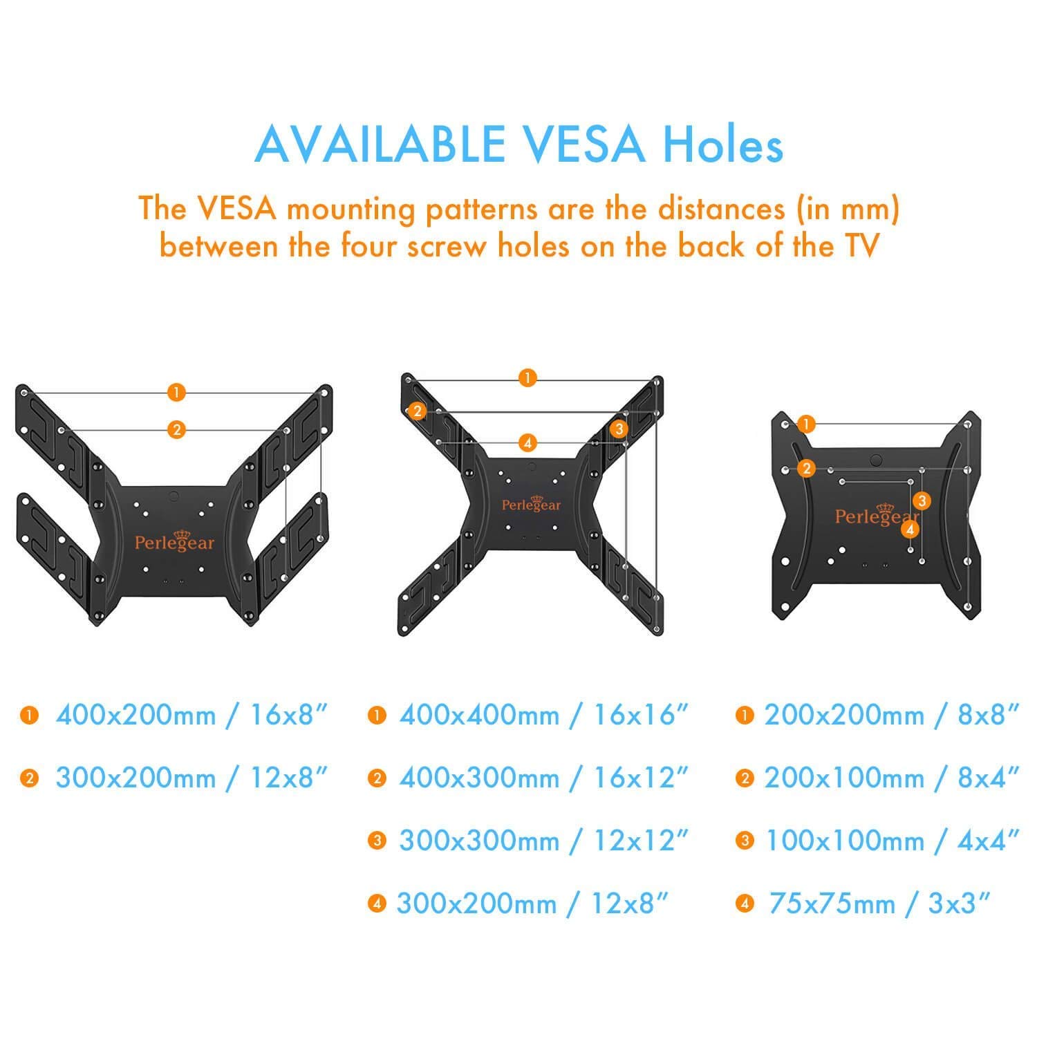 Perlegear TV Wall Mount Bracket - Extends 16” & Swivels - TV Mount fits 23”-55” TVs, Holds up to 66lbs, Slim Appearance - Bonus 10ft HDMI Cable, Concrete Anchors Plus More