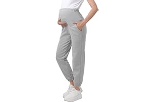 ALINA MAE MATERNITY Women's Maternity Joggers Pregnant Sweatpants Pants Casual Lounge Over Belly Gym
