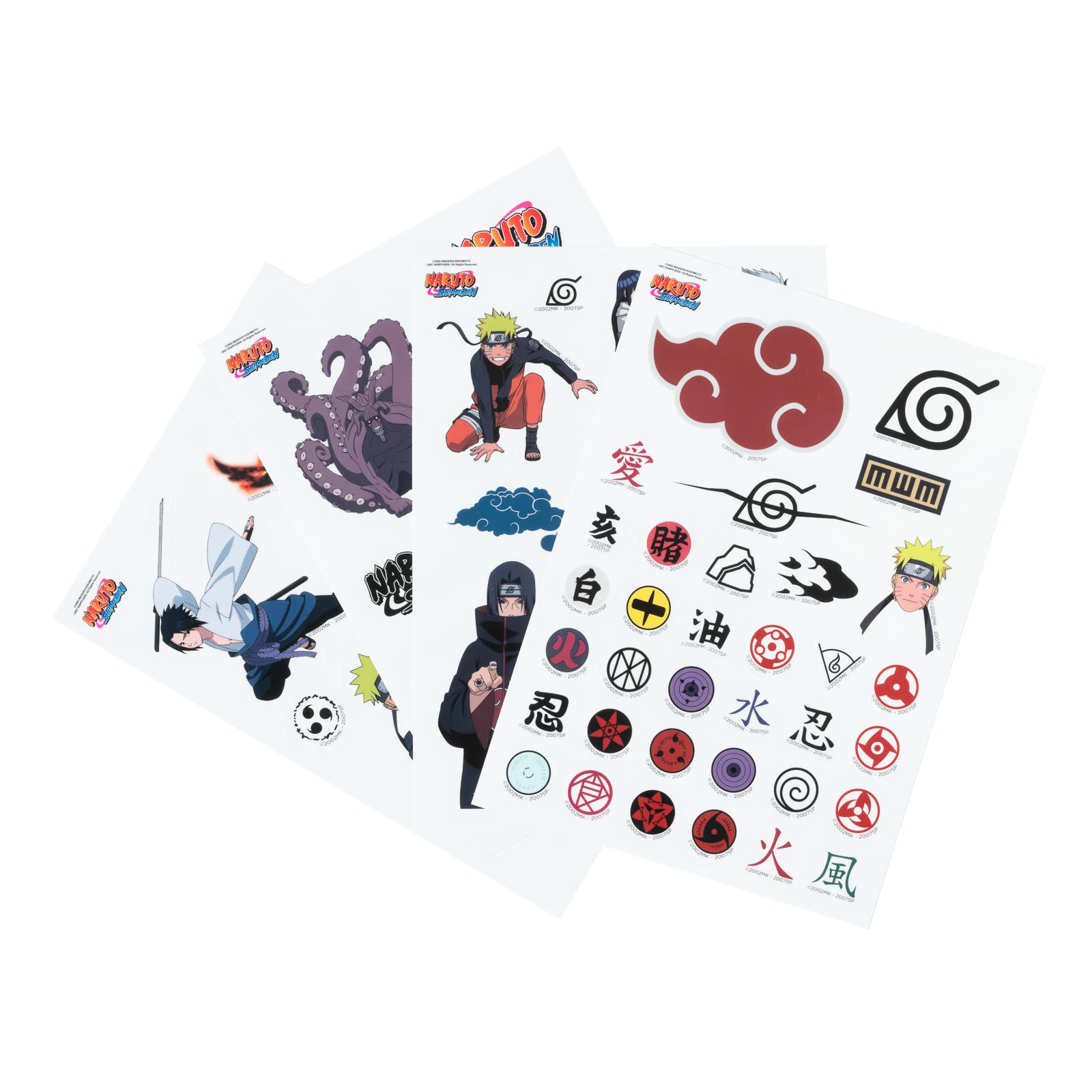 Grupo Erik Reusable Stickers - Naruto Shippuden Gifts Under 5 Pounds | Waterproof & Removable Laptop Stickers for Adults & for Children | Naruto Manga Gifts for Boys & Girls, for Men & Women